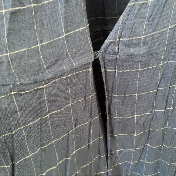 Melrose & Market Dress Long Sleeve Plaid Blue Mini Casual - Picture 11 of 12